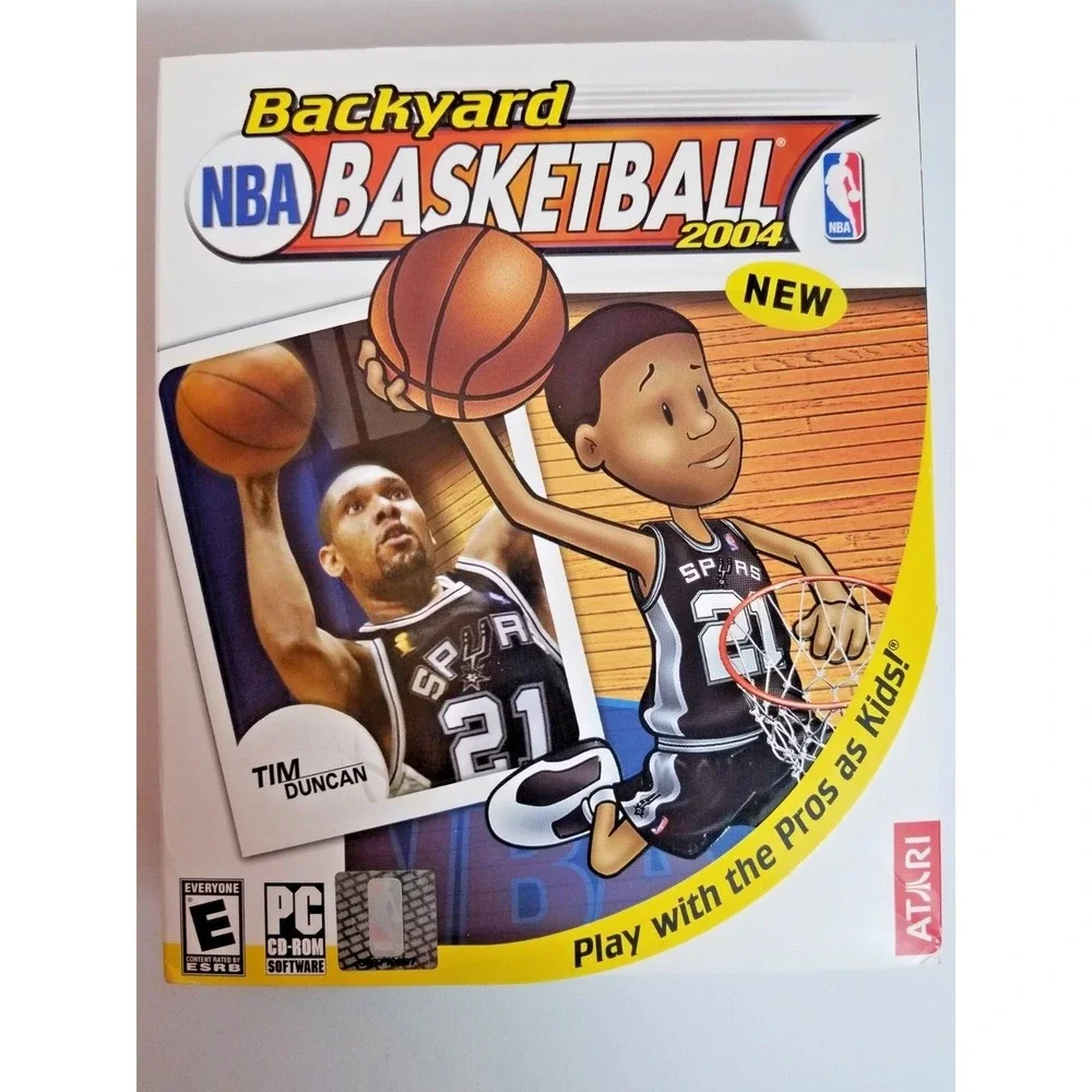 Big Box Backyard NBA Basketball 2004 PC Game Tim Duncan NEW factory sealed